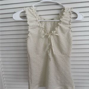 John Galt White Malena Top Brandy Melville